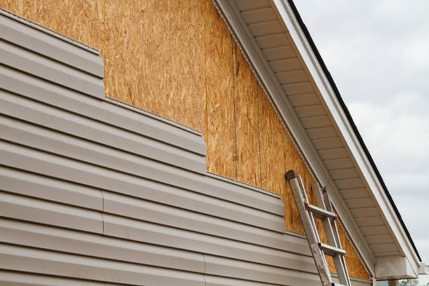 Professional Storm Damage Siding Repair technician working in New Prague, MN
